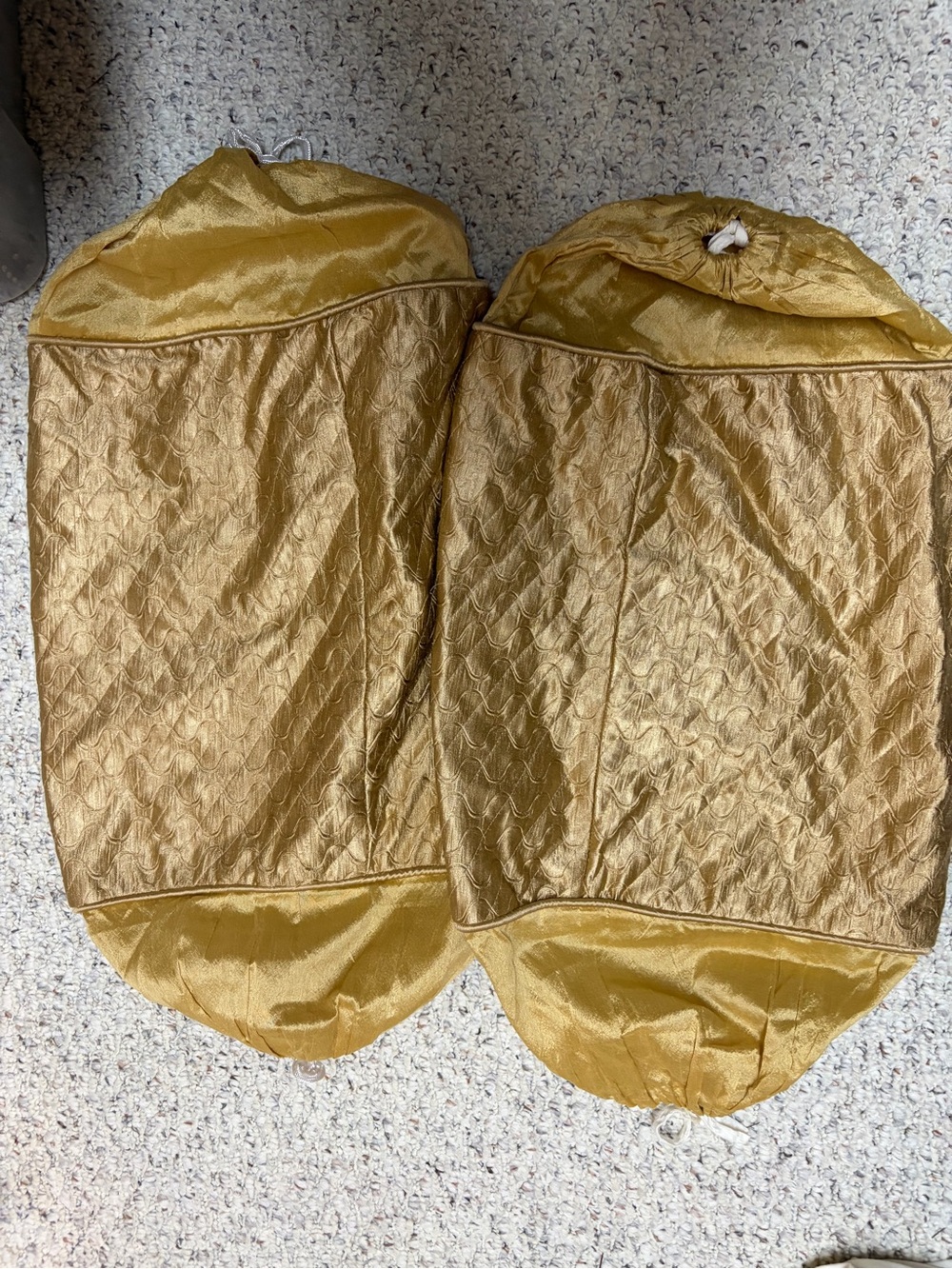 Gold Quilted Accent Pillow Covers (Pair)